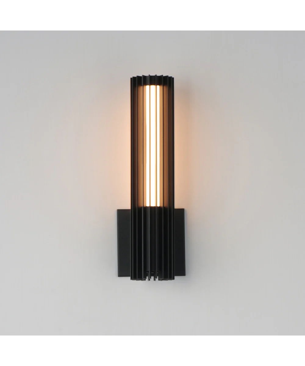 Citadel 14 inch LED Outdoor wall sconce Black - Image 3