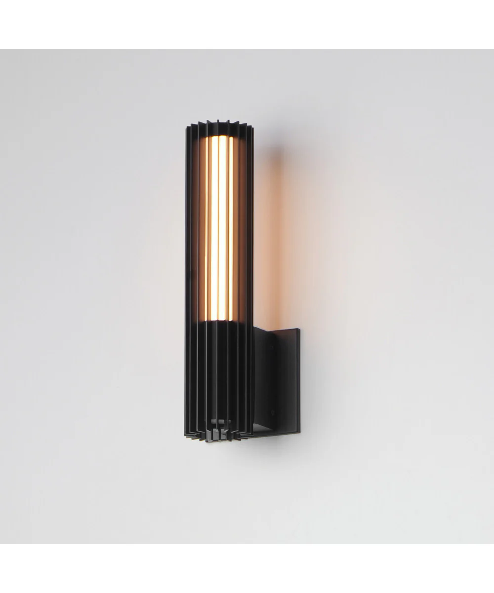 Citadel 14 inch LED Outdoor wall sconce Black - Image 5
