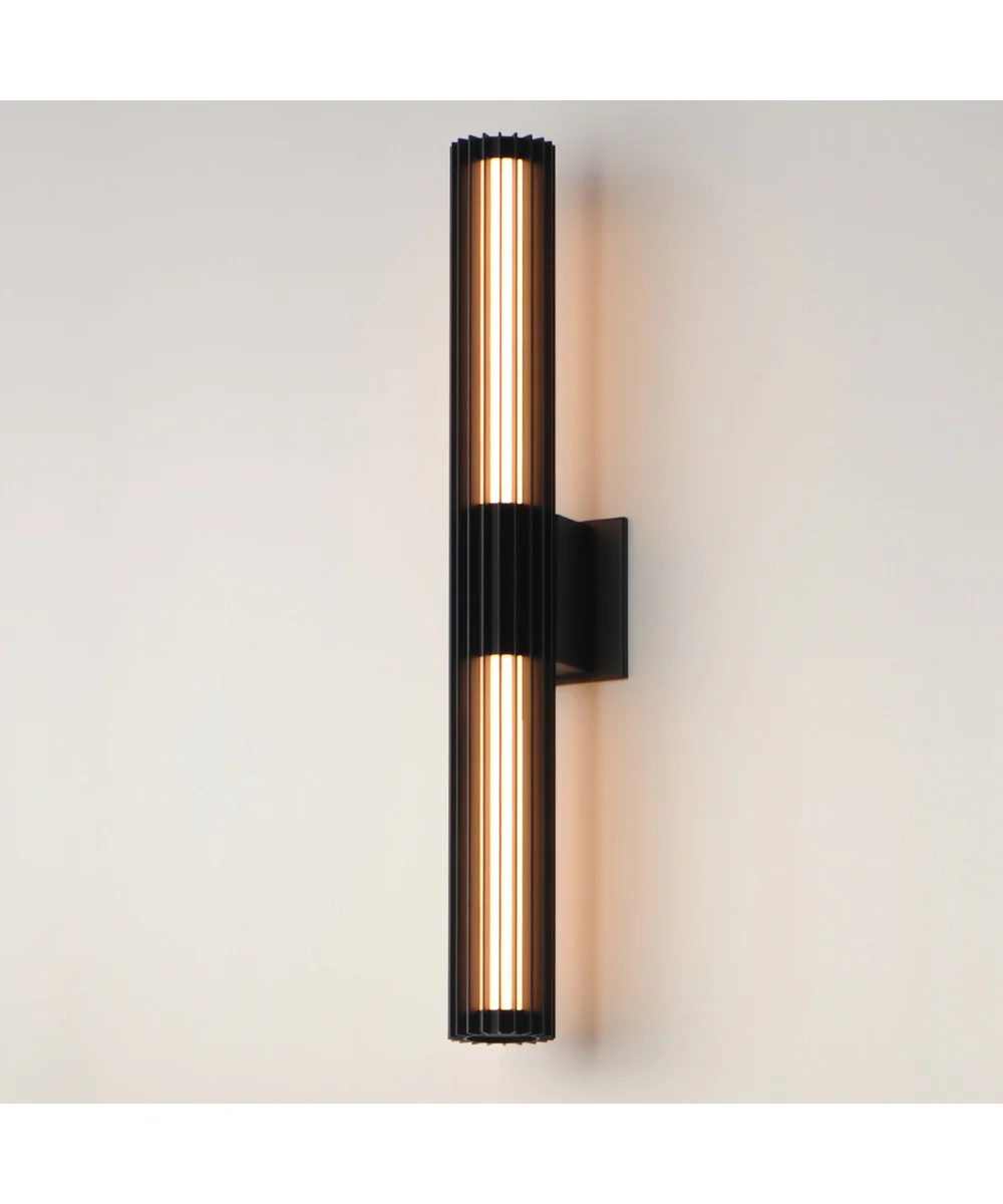 Citadel 28 inch LED Outdoor wall sconce Black - Image 5