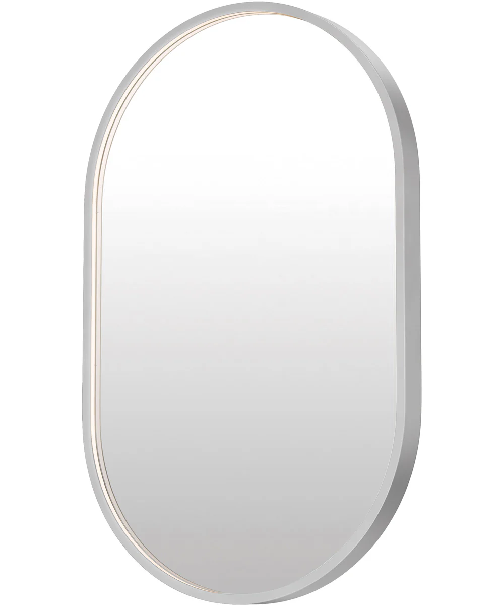 Elisse 20''X32'' Oval LED Mirror Satin Nickel