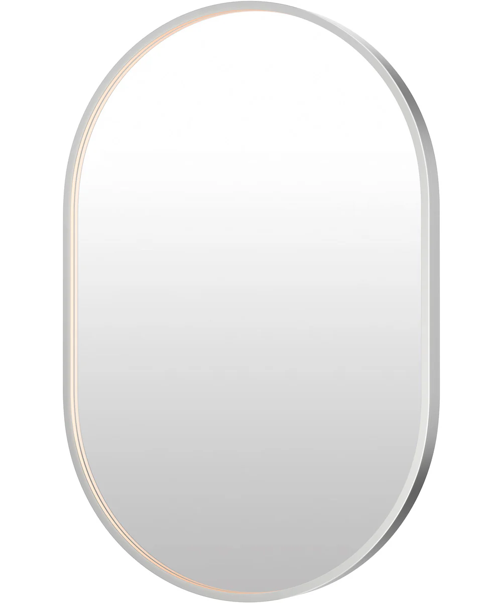 Elisse 24x36 Oval SN LED MIRROR Satin Nickel