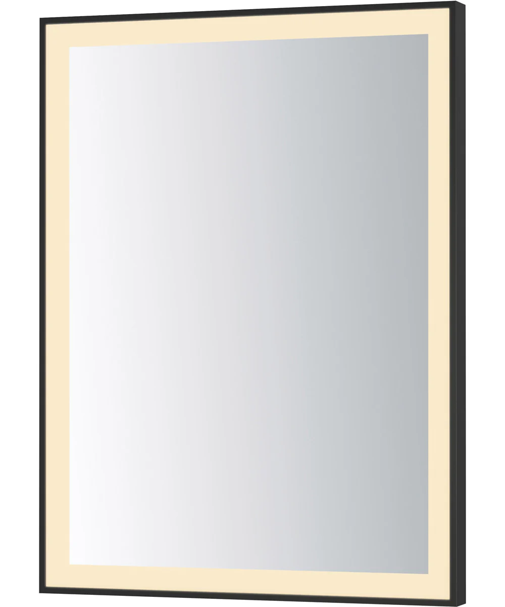 Framed 24x32 LED Mirror - 3CCT Black