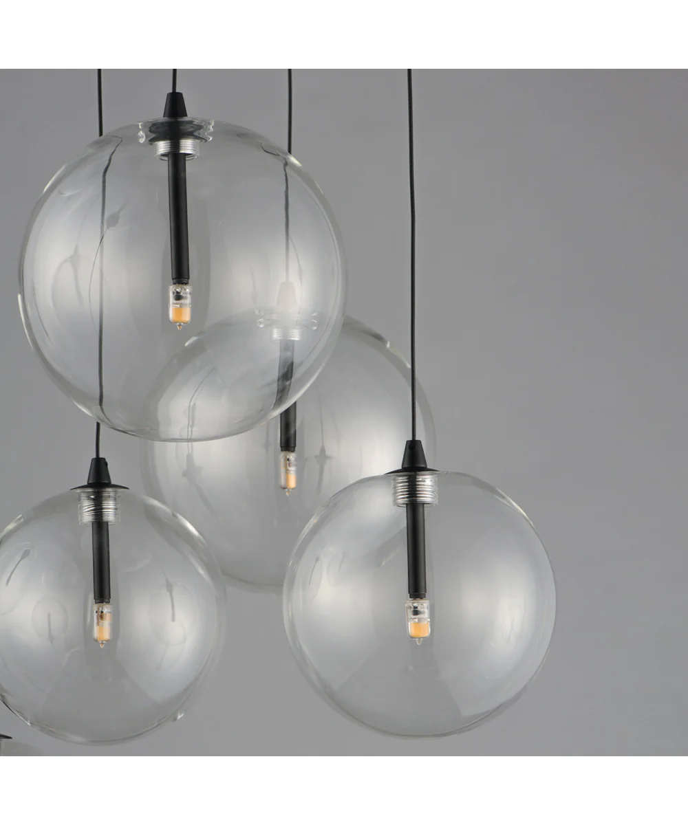 Global 9-Light LED Chandelier Black - Image 4