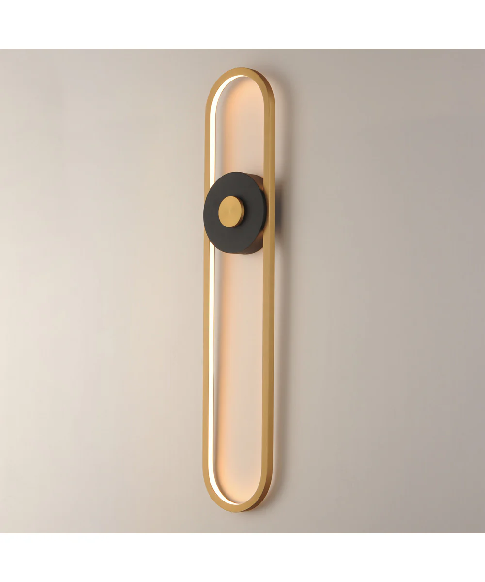 Gravity X-Large Outdoor LED Sconce Black / Gold - Image 5