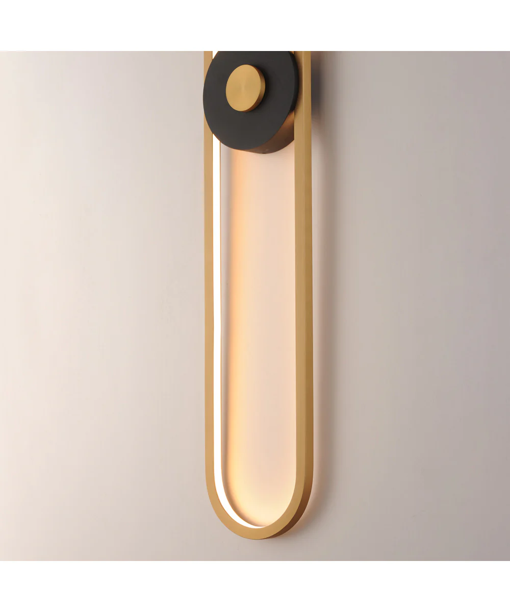Gravity X-Large Outdoor LED Sconce Black / Gold - Image 6