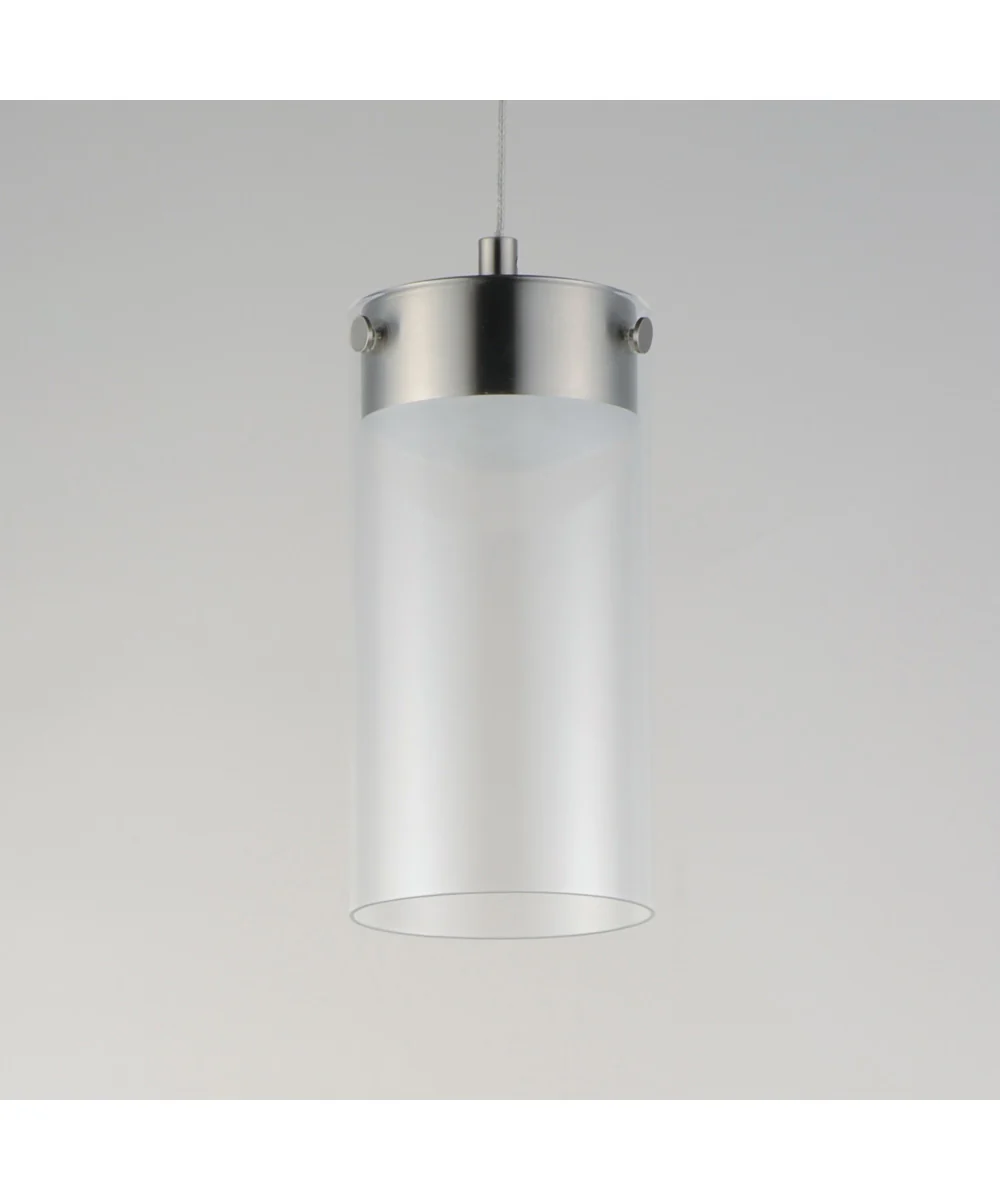 Highball Clear LED Mini Pendant Satin Nickel - Image 4