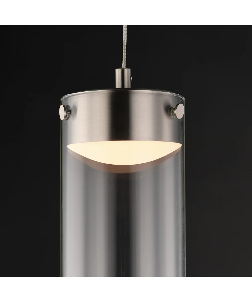 Highball Clear LED Mini Pendant Satin Nickel - Image 5