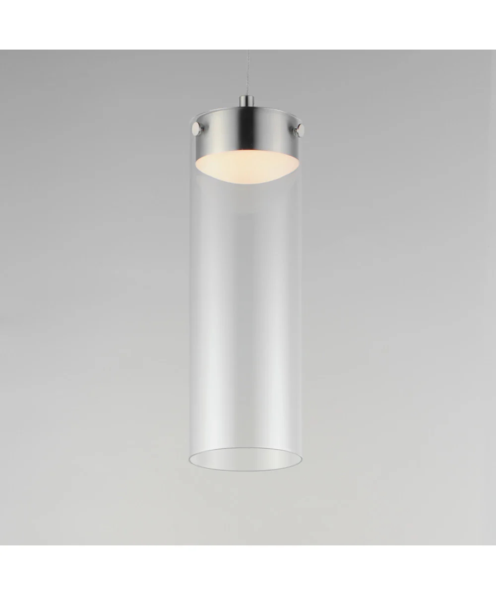 Highball Clear LED Pendant Satin Nickel - Image 3