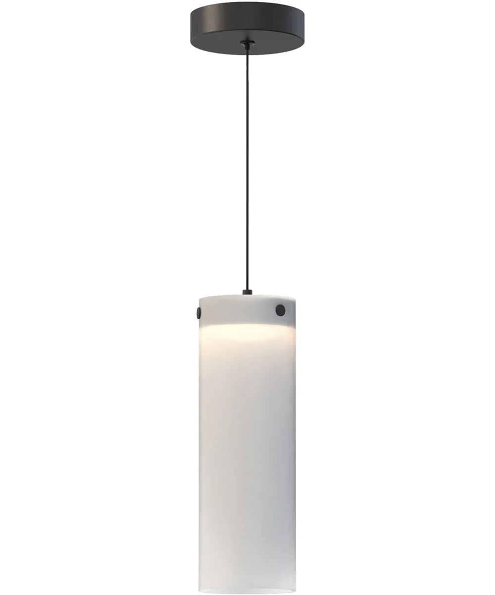 Highball Frosted LED Single Pendant Black