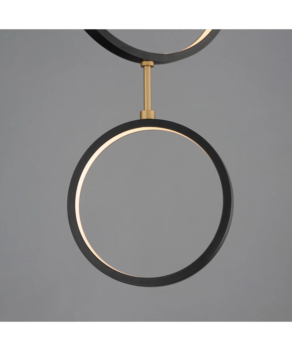 Hoopla 3-Light LED Pendant Black / Gold - Image 6