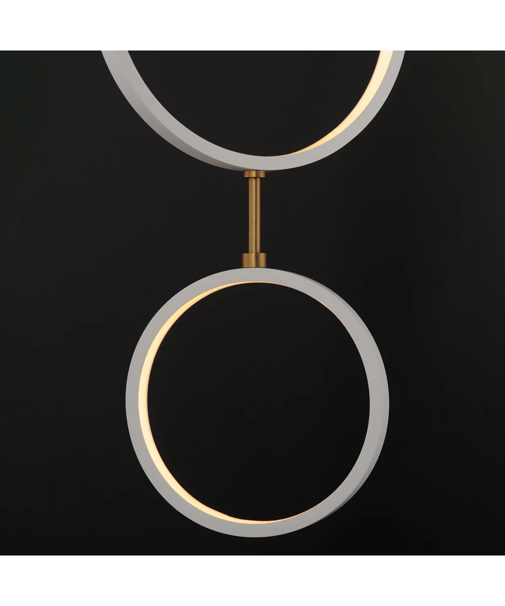 Hoopla 3-Light LED Pendant White/Gold - Image 5