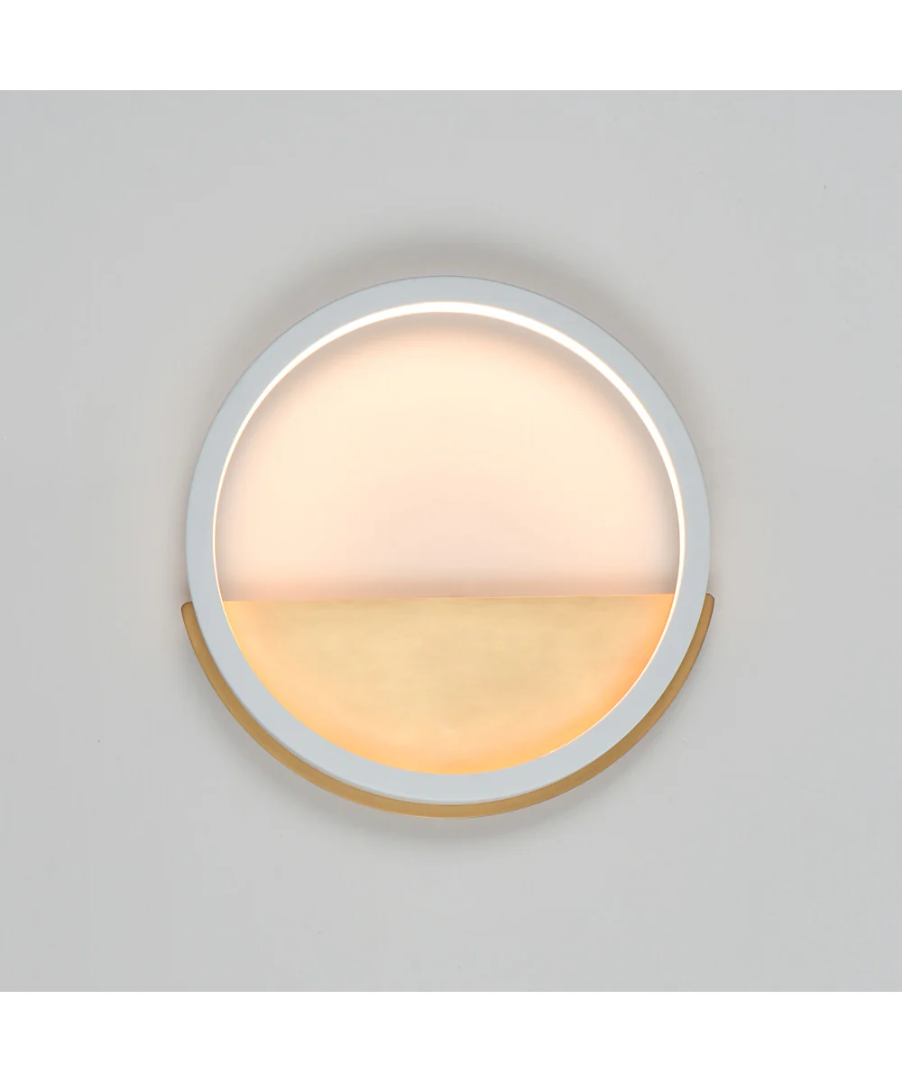 Hoopla LED Wall Sconce White/Gold - Image 3
