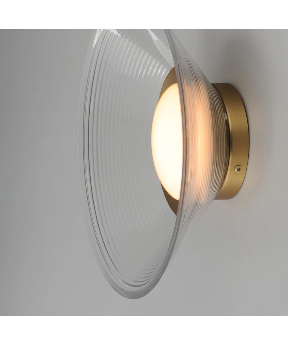 Jensen 12 inch Wall Sconce/Flush Mount Satin Brass - Image 6