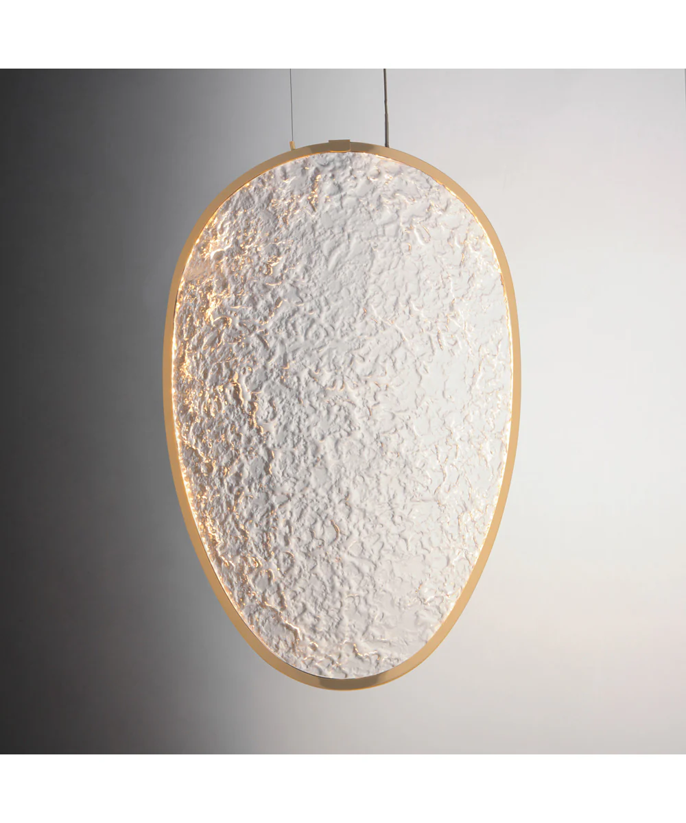 Moonscapes Single LED Pendant Brushed Champagne - Image 2