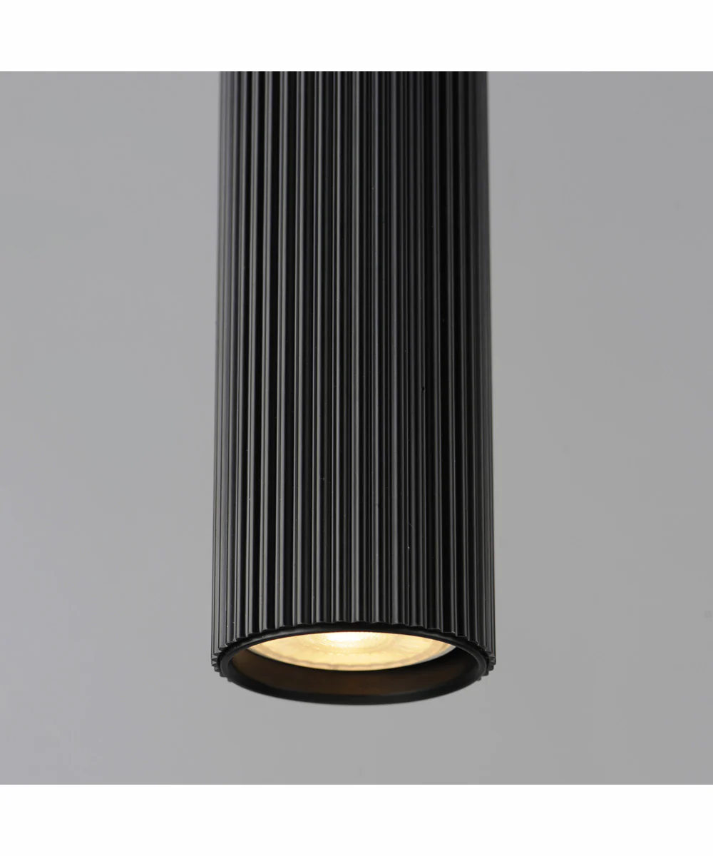 Reeds 1-Light LED Pendant - Stem Hung Black - Image 3