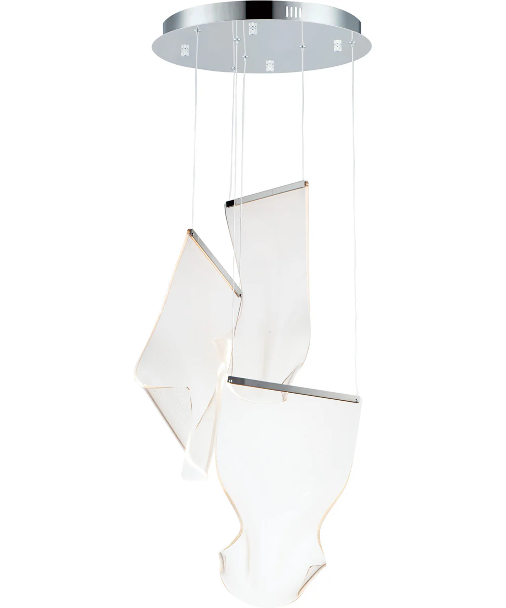 Rinkle 3-Light LED Multi Pendant Polished Chrome