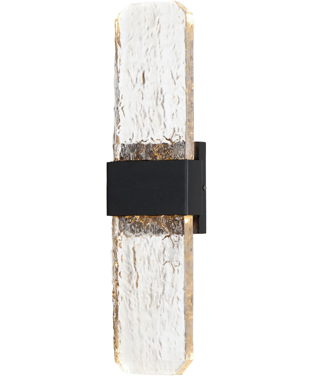 Rune LED Outdoor Wall Sconce - Large Black