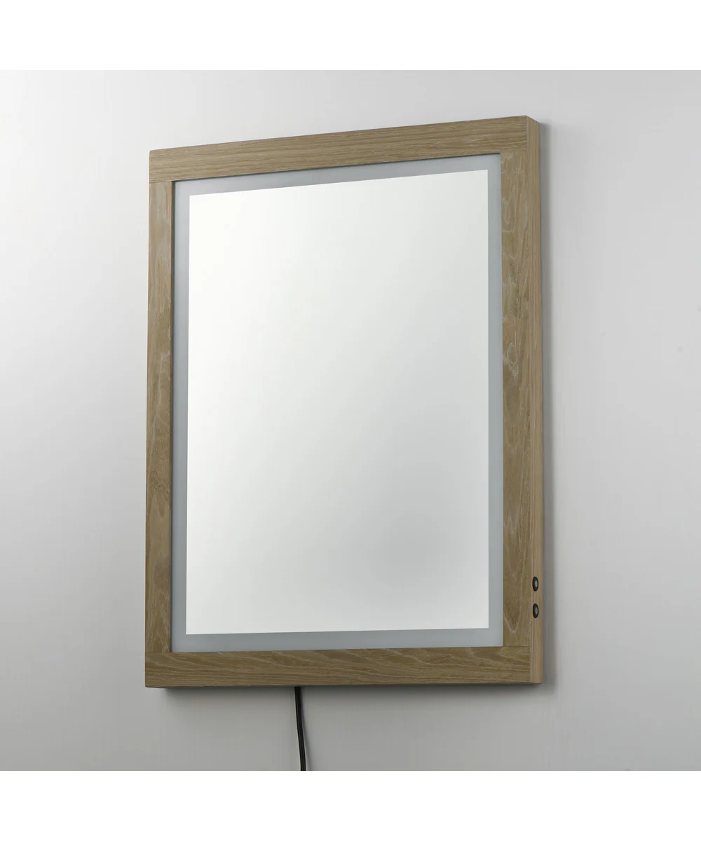 Sawyer 24 inchx32 inch Oak Framed LED Mirror Oak - Image 3