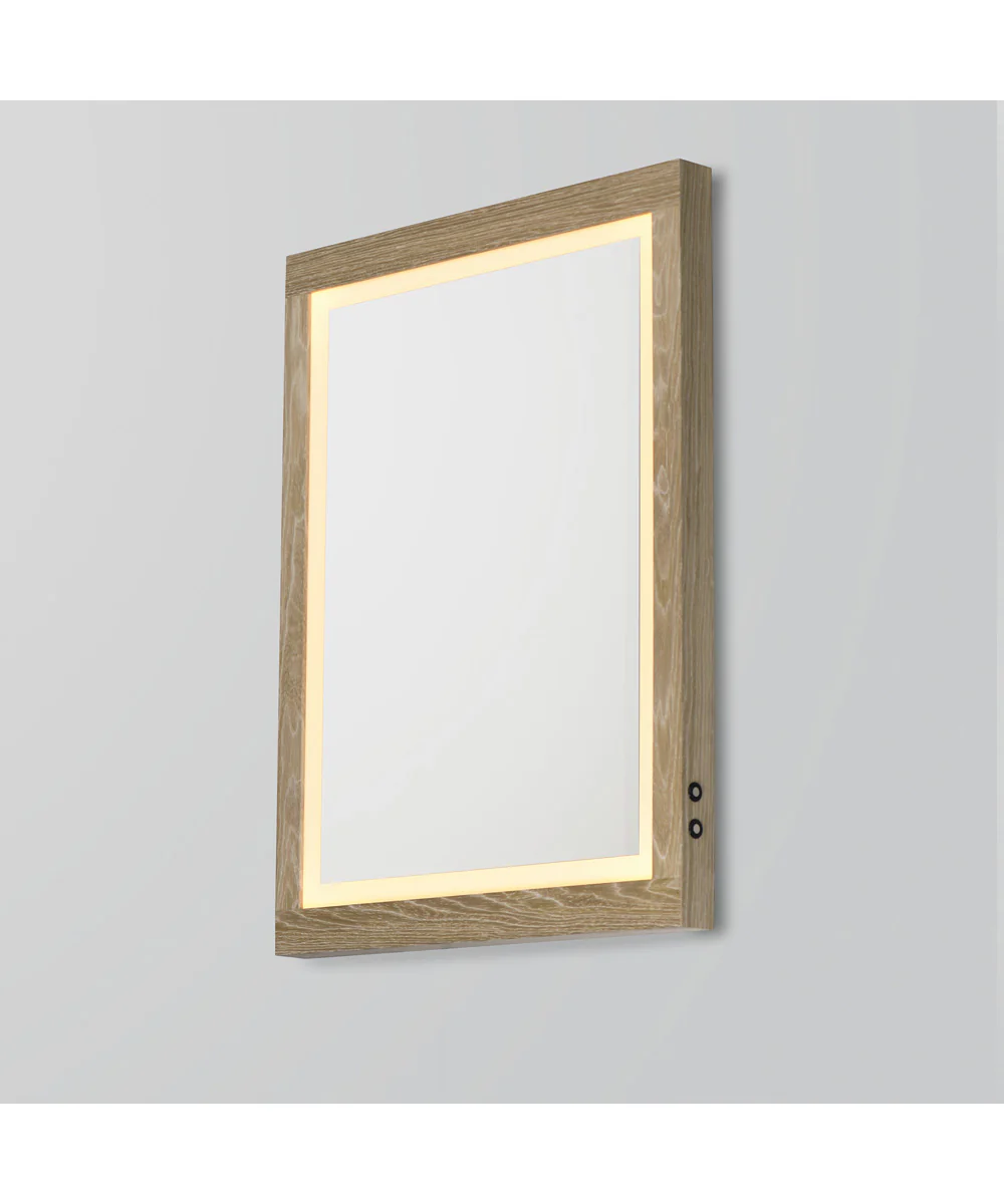 Sawyer 24 inchx32 inch Oak Framed LED Mirror Oak - Image 4