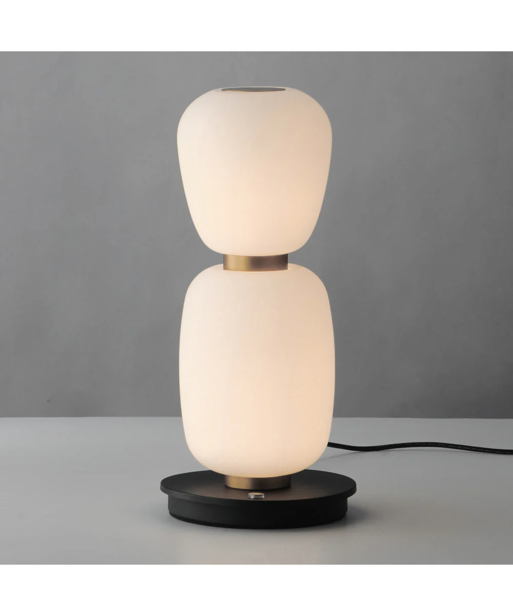 Soji Double Stack Portable Lamp Black / Gold - Image 3