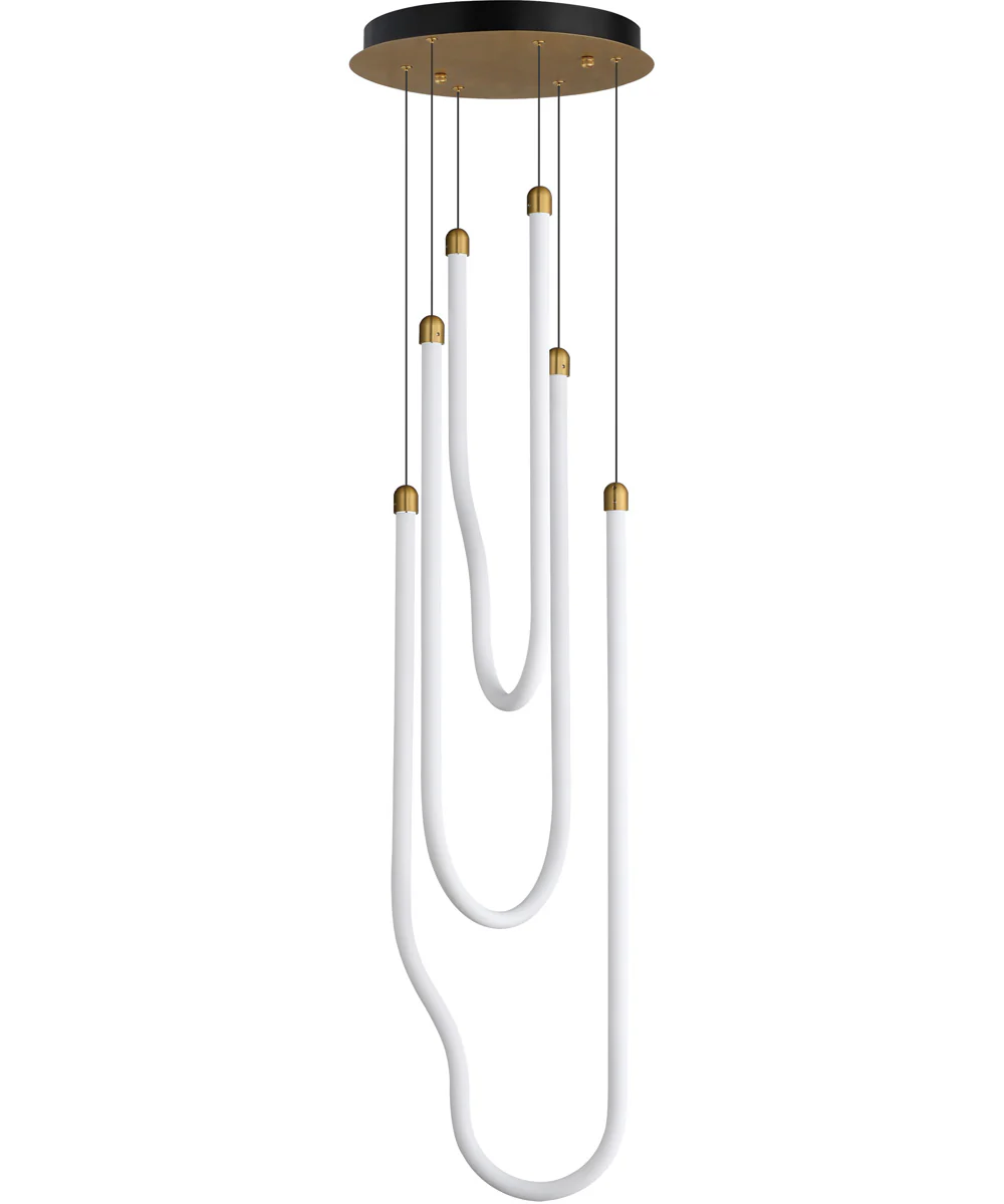 Soleil 3-Light LED Pendant Natural Aged Brass