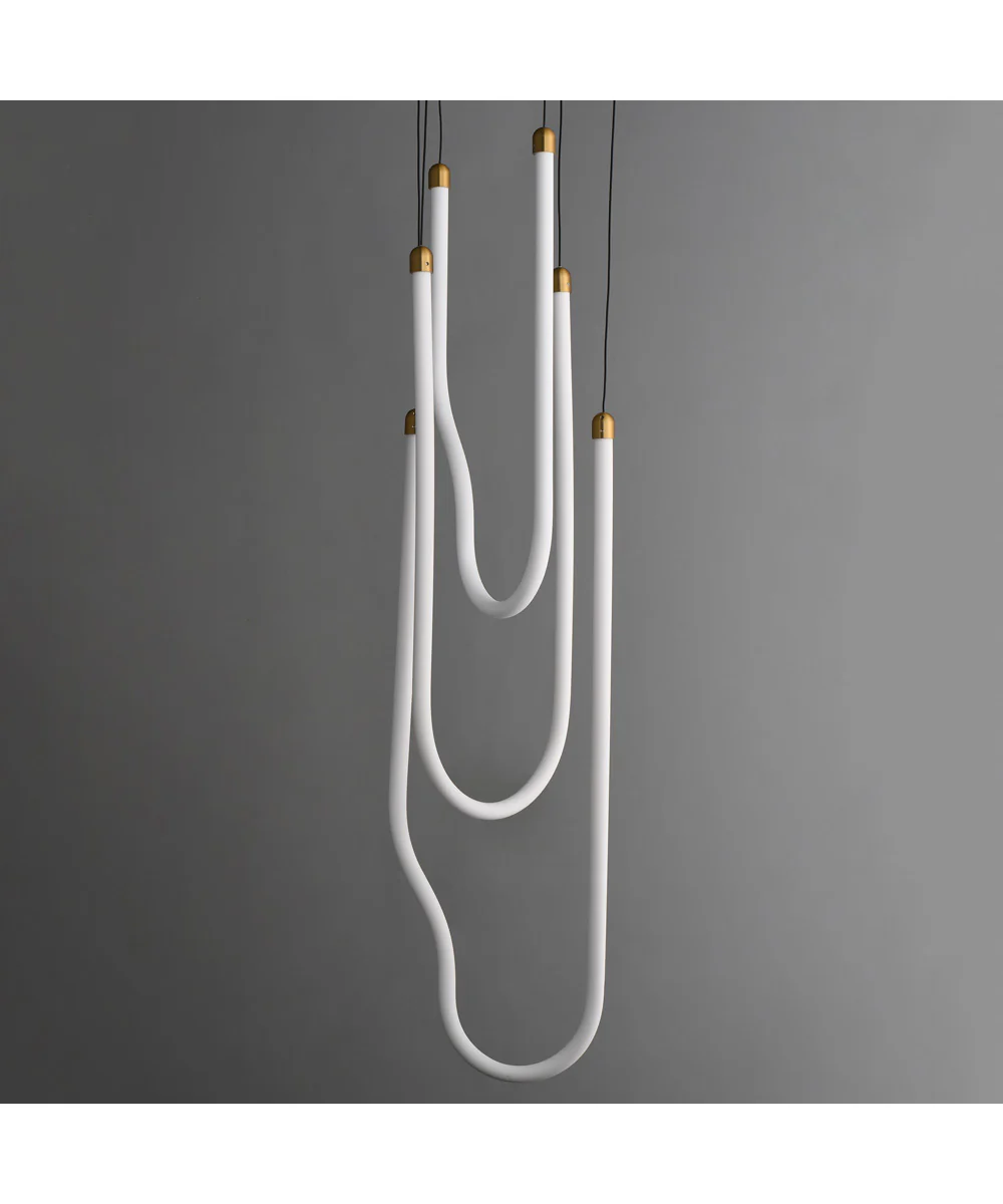 Soleil 3-Light LED Pendant Natural Aged Brass - Image 2