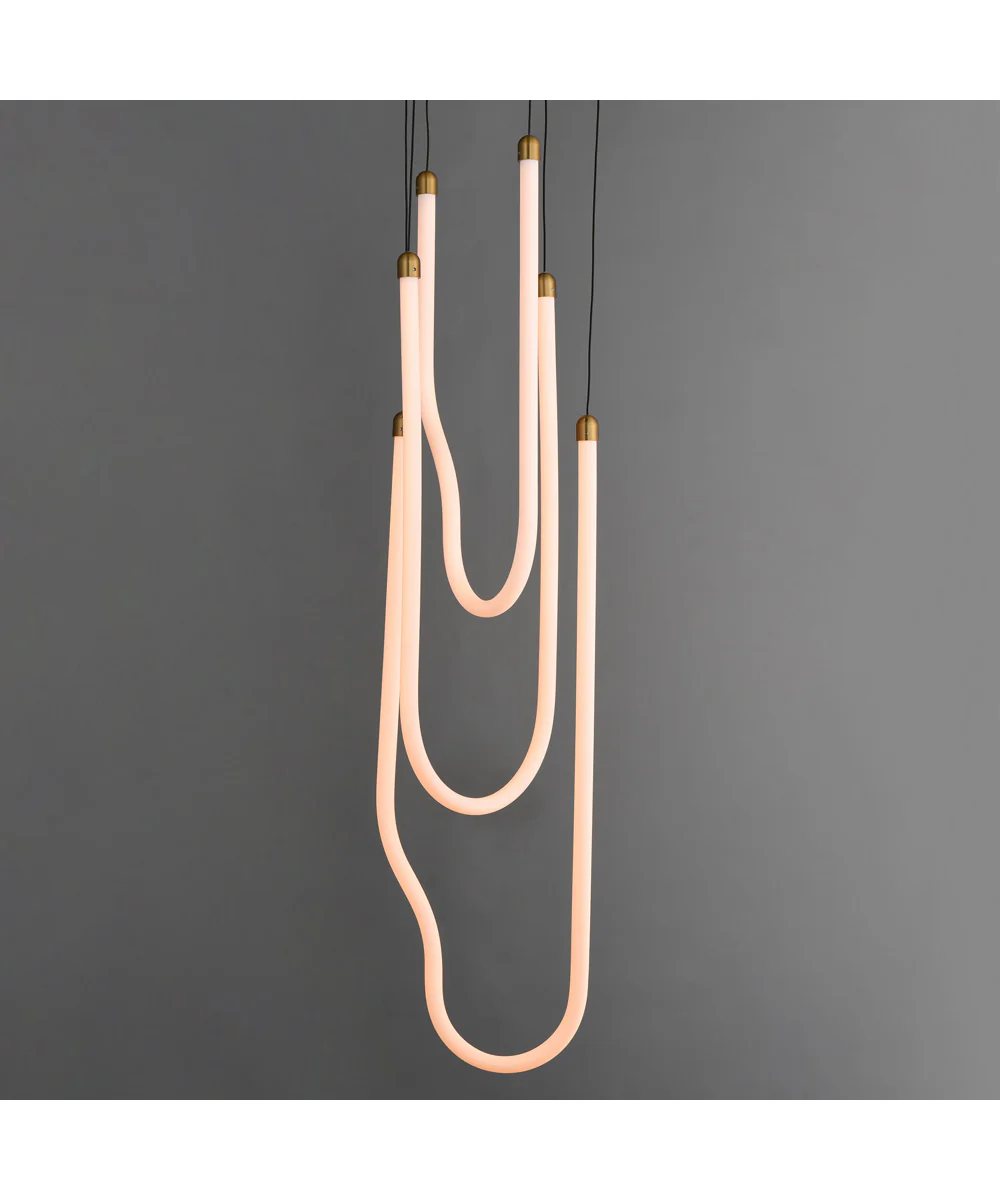 Soleil 3-Light LED Pendant Natural Aged Brass - Image 4