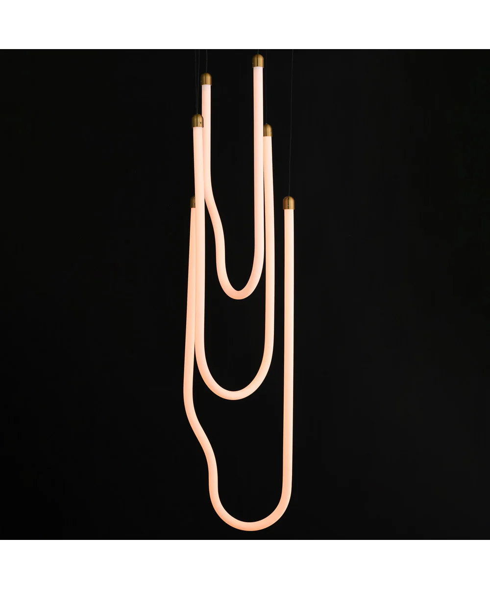 Soleil 3-Light LED Pendant Natural Aged Brass - Image 5