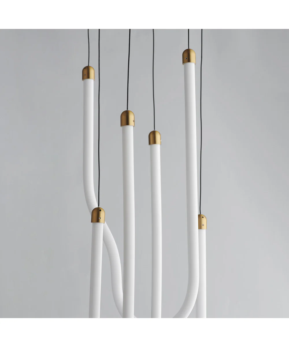 Soleil 3-Light LED Pendant Natural Aged Brass - Image 6