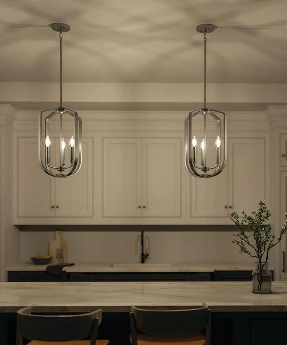 Ettore 14"W 3-Light Pendant Light Fixture by Kichler Brushed Nickel Finish - Image 5