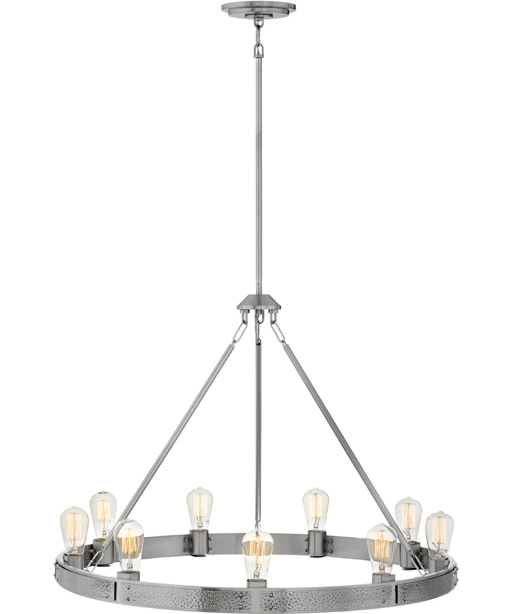 Everett 9-Light Large Single Tier in Brushed Nickel