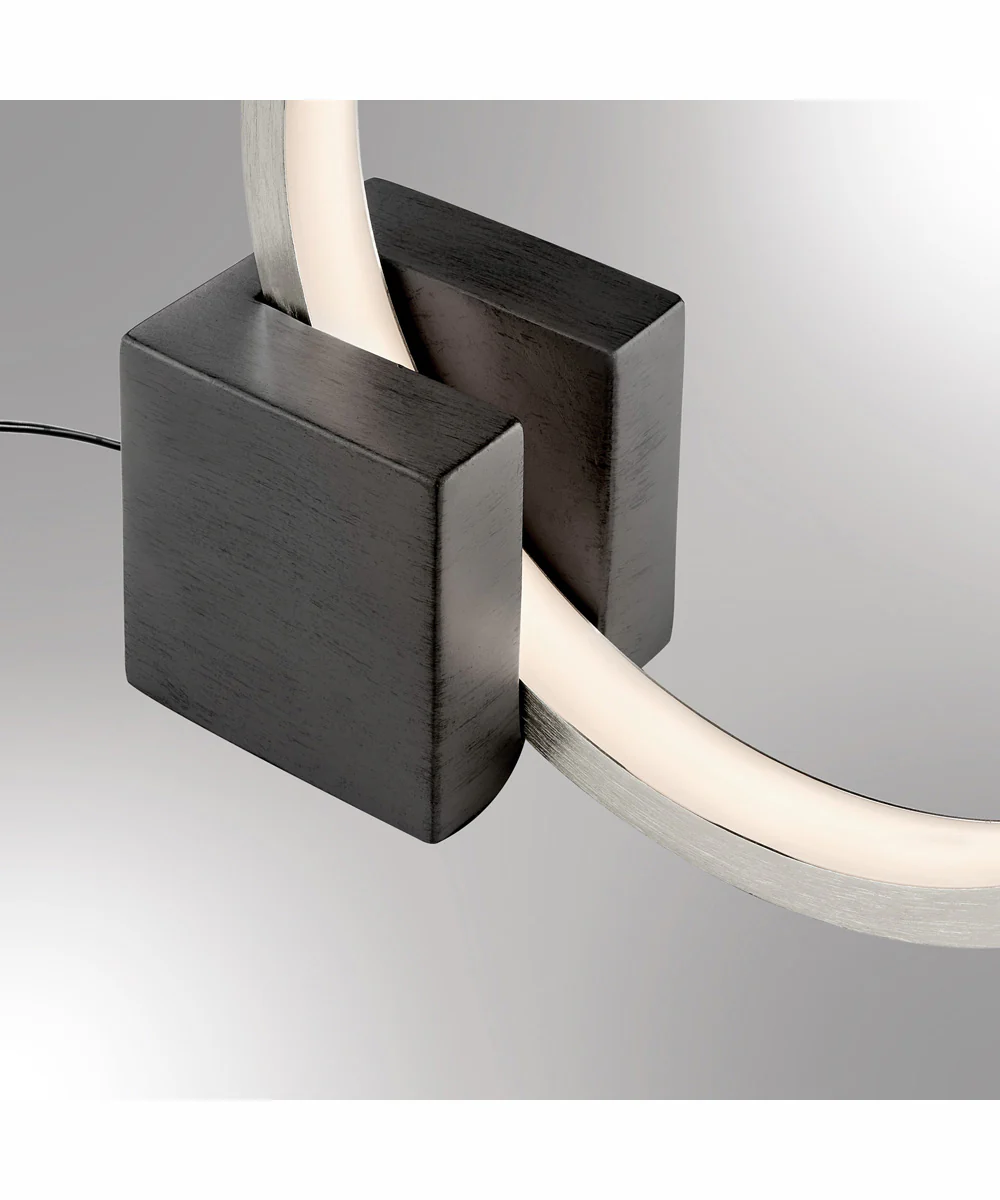Fannie 1-Light Led Table Lamp Concrete Charcoal/Aluminum - Image 2