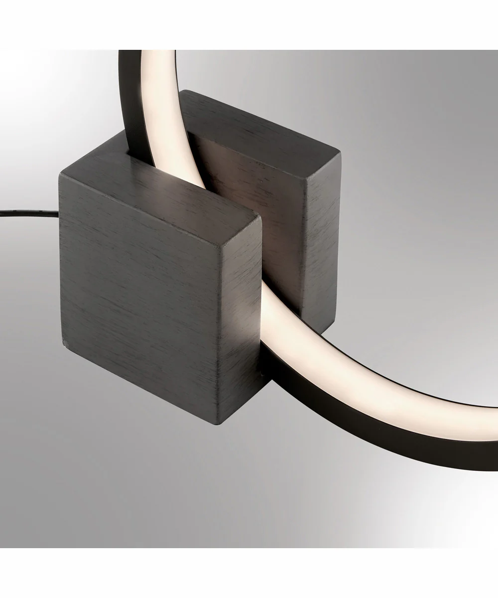 Fannie 1-Light Led Table Lamp Concrete Charcoal/Black - Image 2