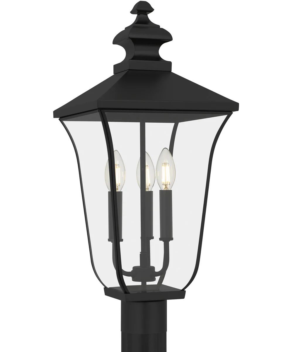 Farley 3-light Outdoor Post Light Matte Black
