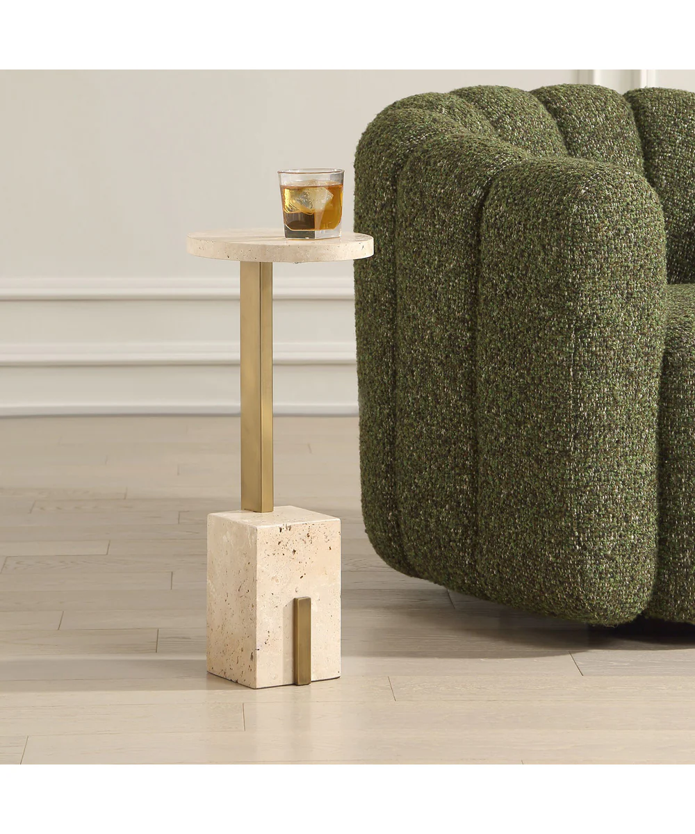 Feranno Travertine Accent Table - Image 3