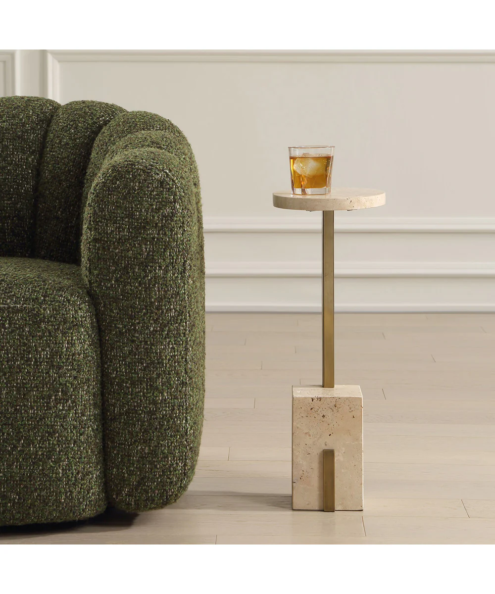 Feranno Travertine Accent Table - Image 4