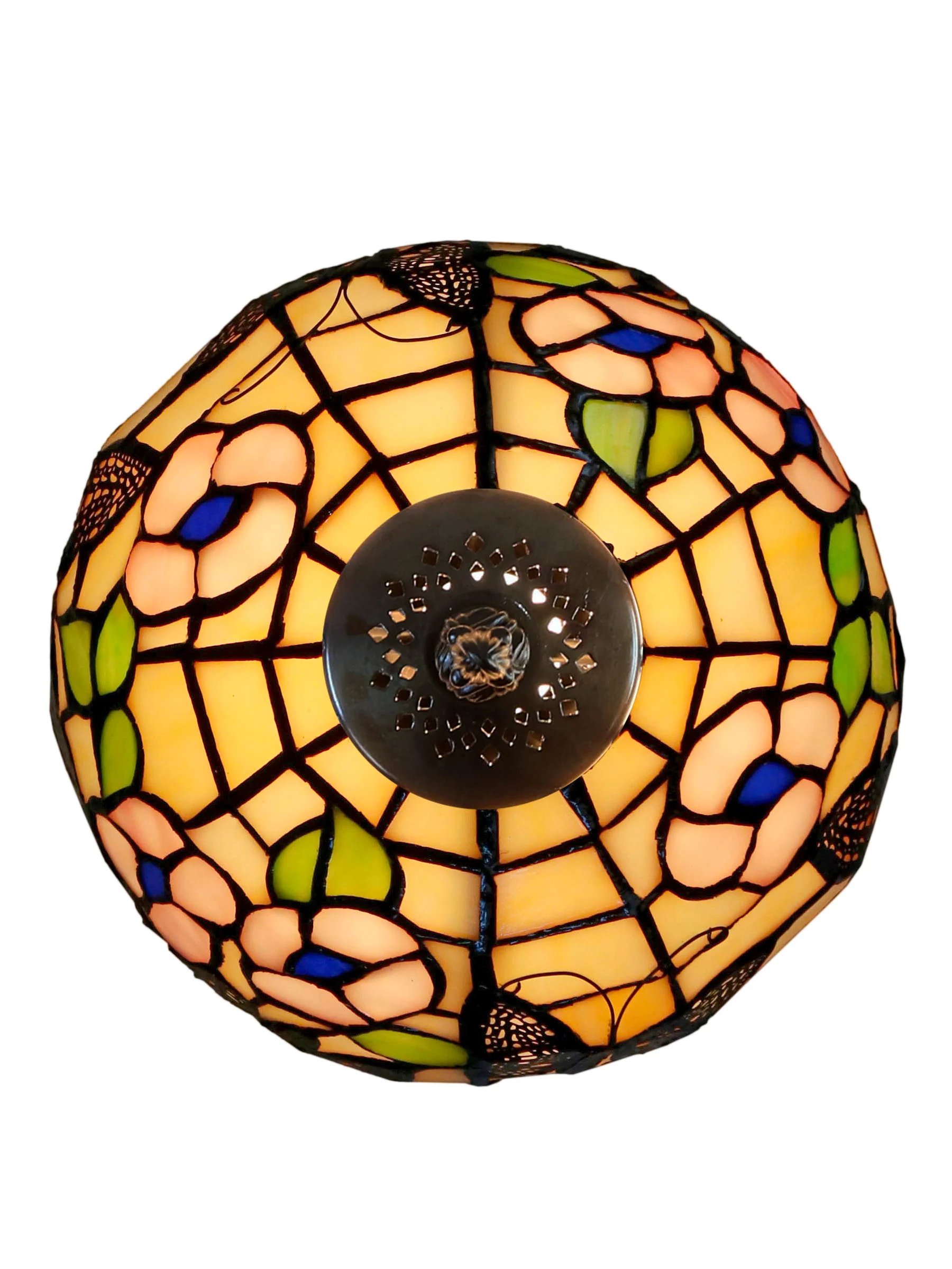 Ferndell Butterfly 14.25 Inch Tall Handmade Tiffany Accent Lamp - Image 5