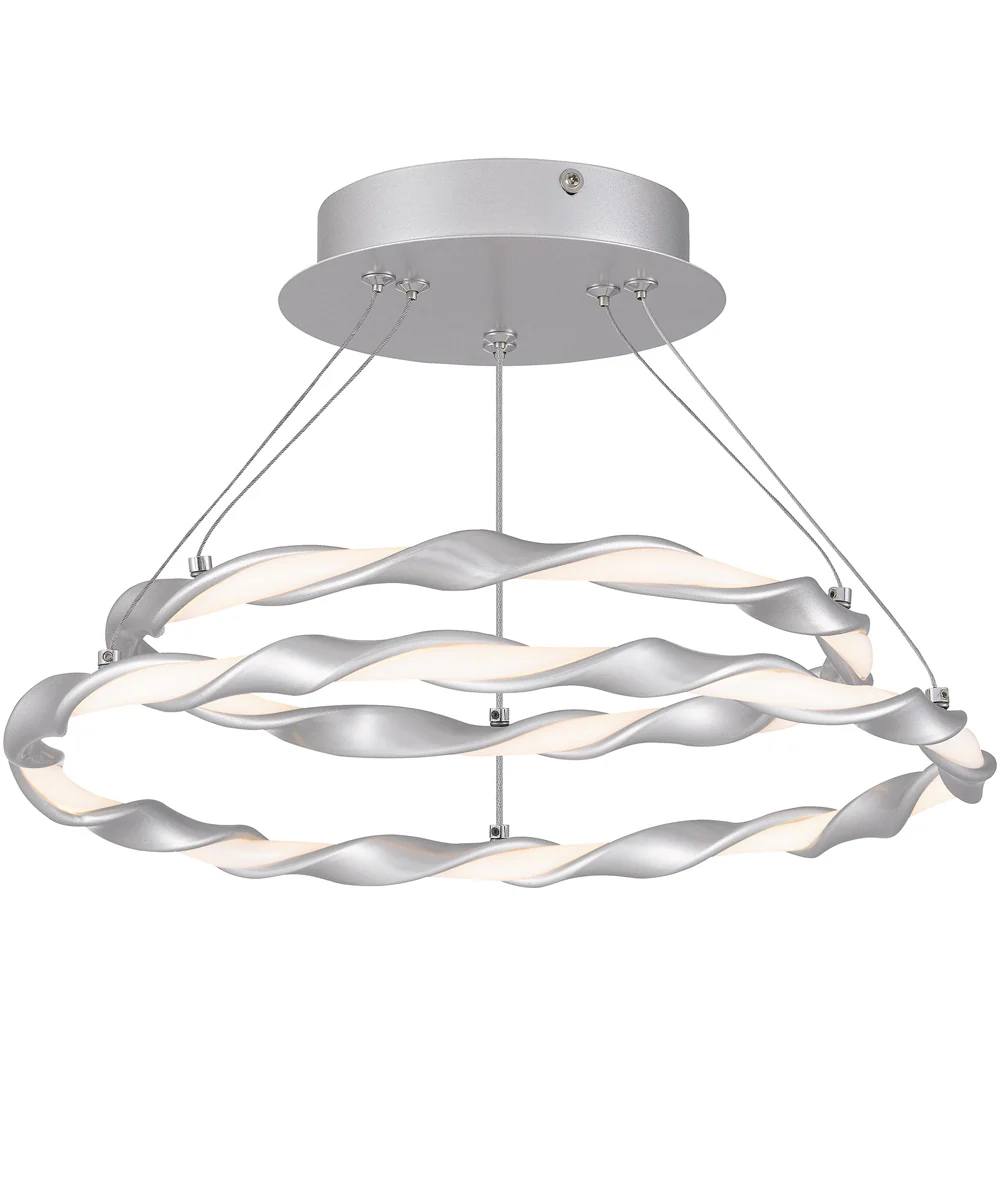 Finale Semi Flush Mount Dipped Silver - Image 4
