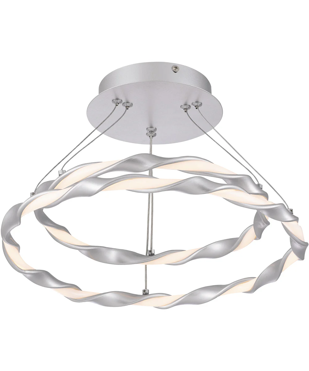 Finale Semi Flush Mount Dipped Silver - Image 5