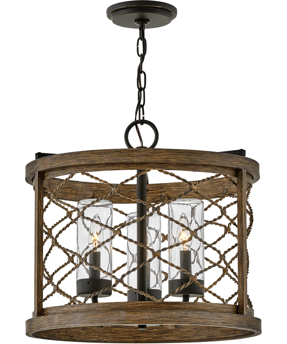 Finn 3-Light Small Outdoor Single Tier in Oil Rubbed Bronze