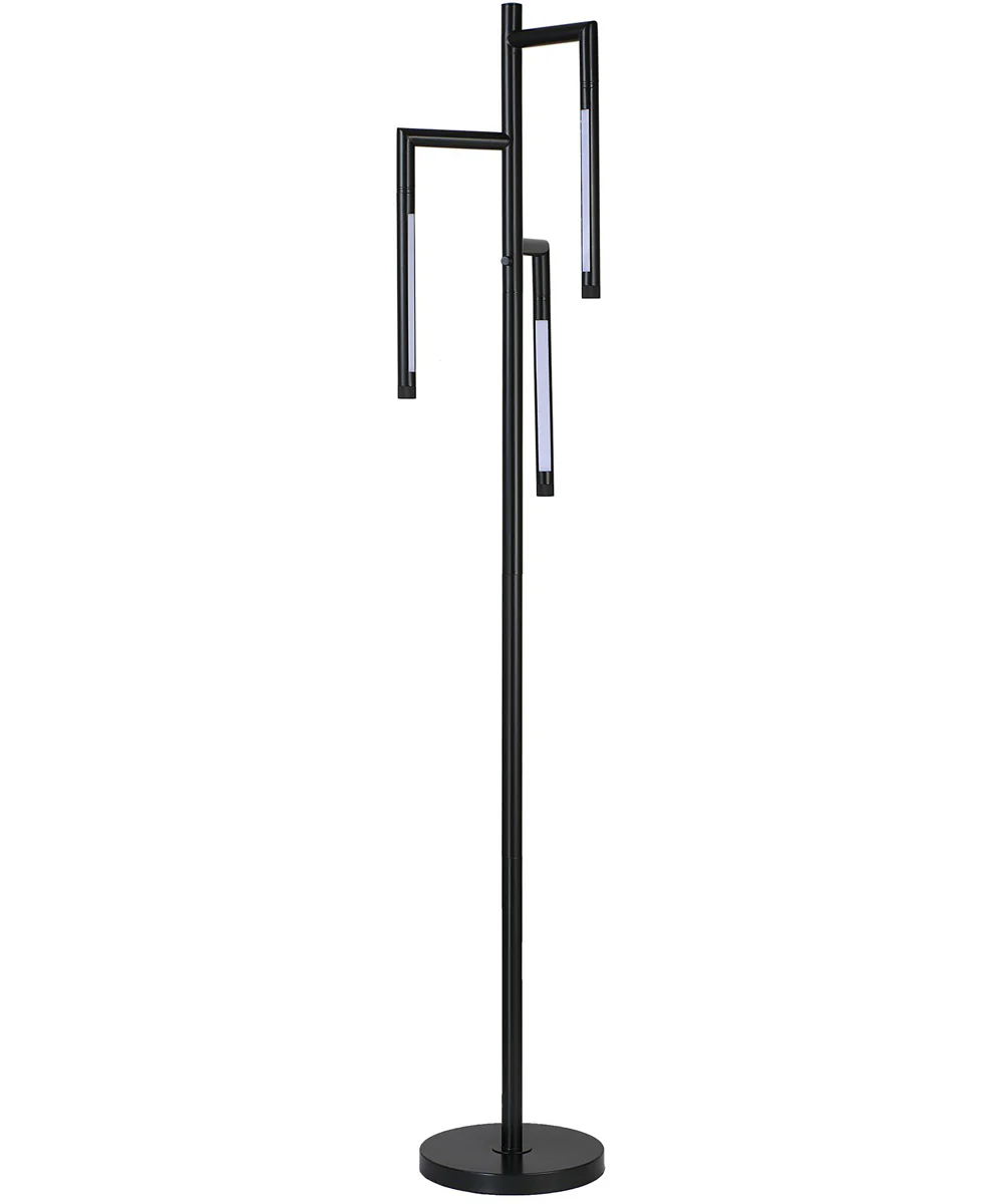 Floor Lamp in Sleek Black with 3 LED arms - Image 4