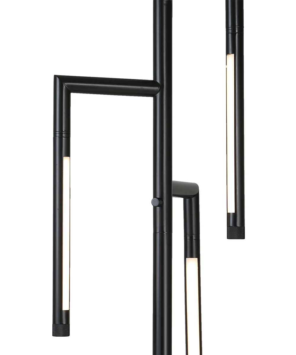 Floor Lamp in Sleek Black with 3 LED arms - Image 5