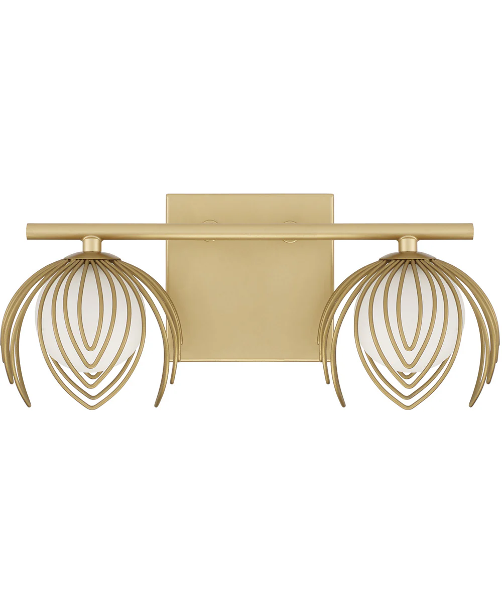 Flora 2-Light Vanity Buffed Gold - Image 4