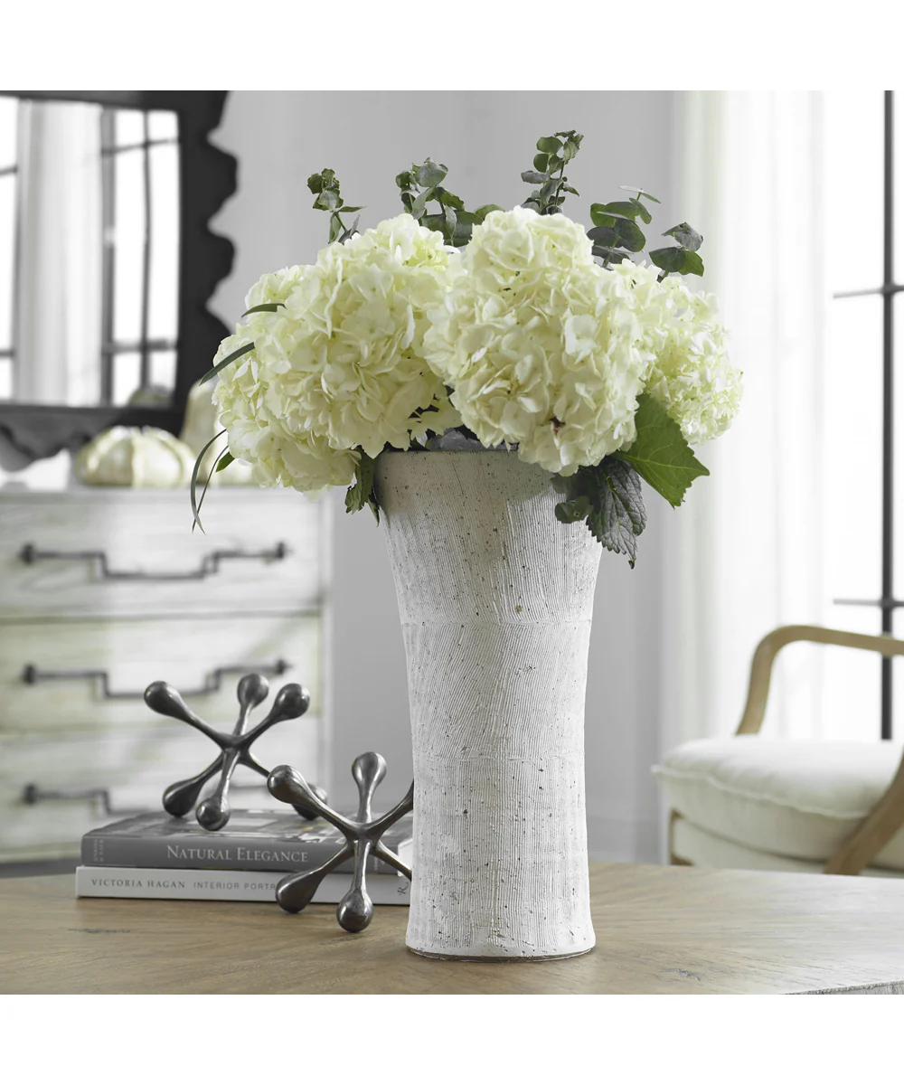 Floreana Tall White Vase - Image 3