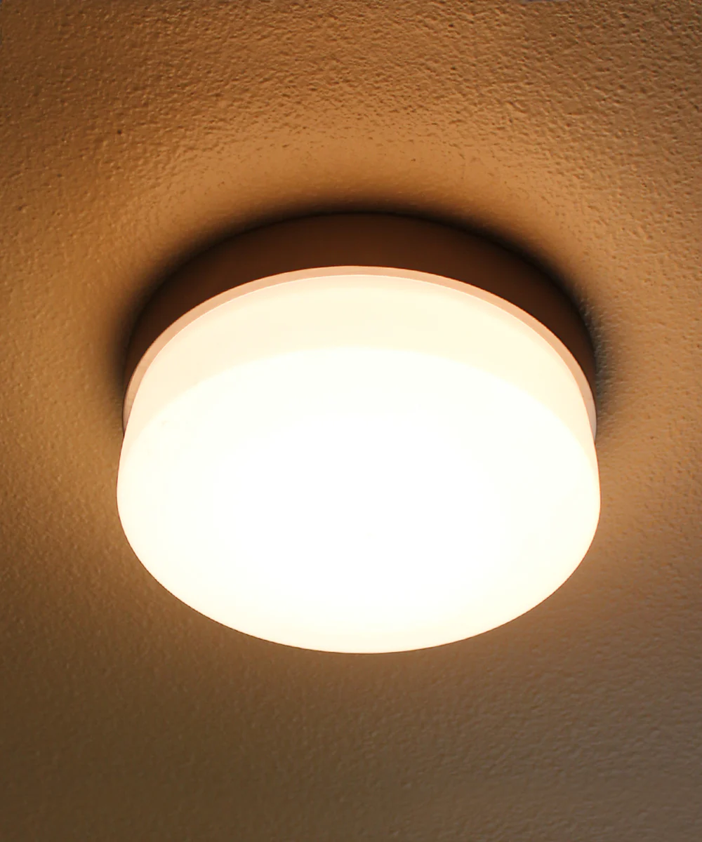Flux 9"W 1-Light LED Flush Mount Light Fixture Satin Silver Finish by Maxim - Image 6