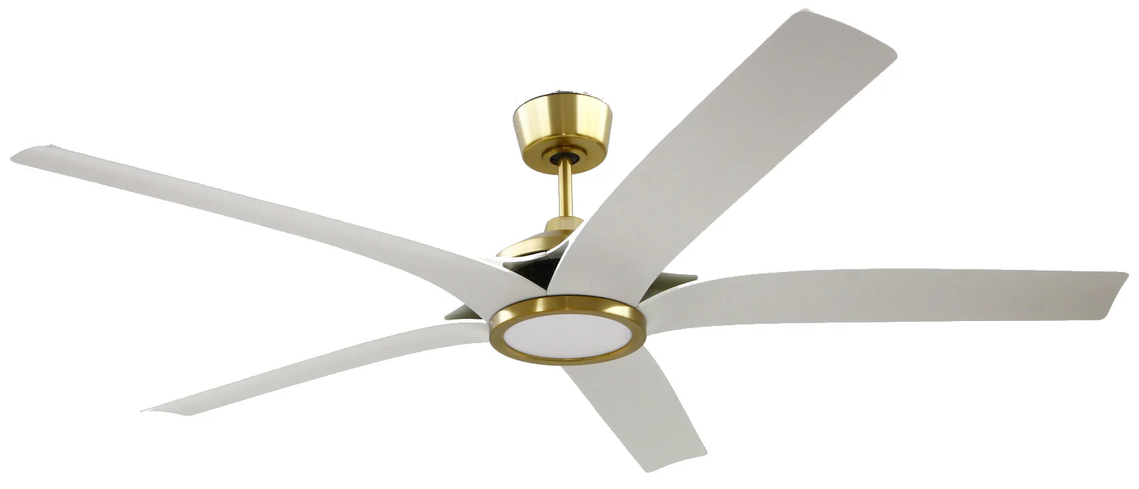 Fonz 65" Indoor Ceiling fan with 5-blades 1-Light Fan Satin Brass