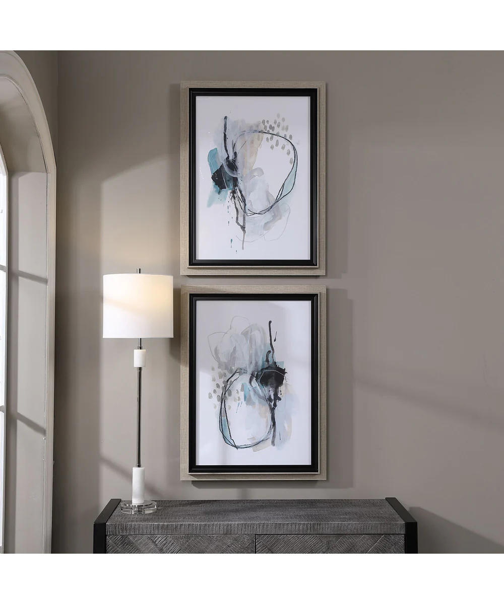 Force Reaction Abstract Prints, Set of 2