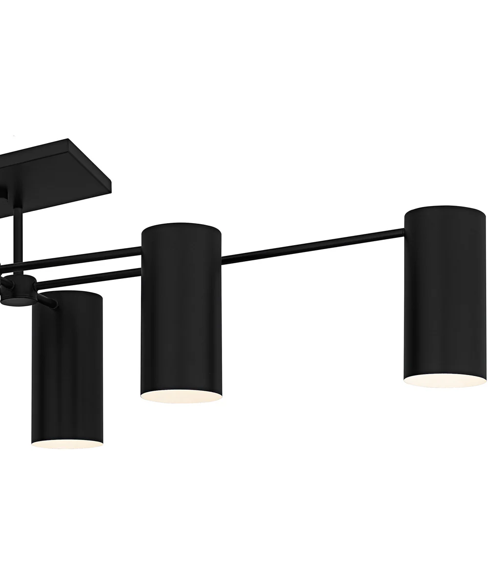 Foreland Extra Large 6-light Semi Flush Mount Matte Black - Image 5