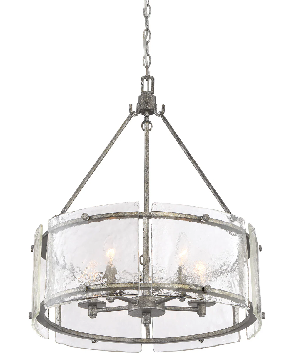 Fortress 5-light Pendant Mottled Silver - Image 4