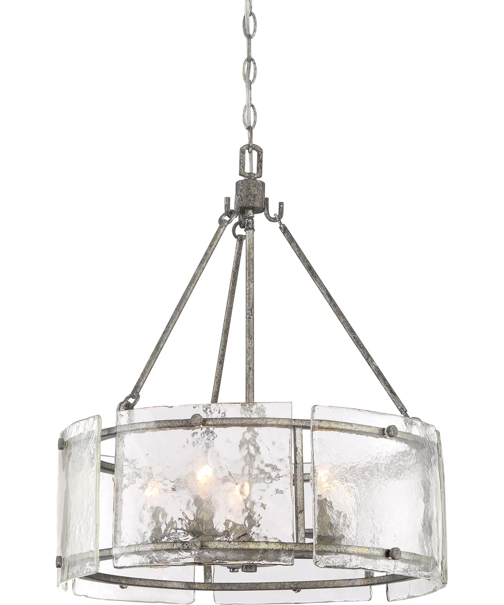 Fortress 5-light Pendant Mottled Silver - Image 5